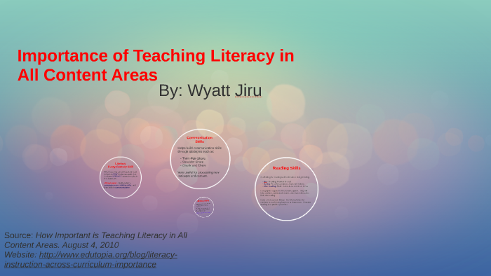  Quanto è importante l'insegnamento dell'alfabetizzazione in tutte le aree di contenuto?